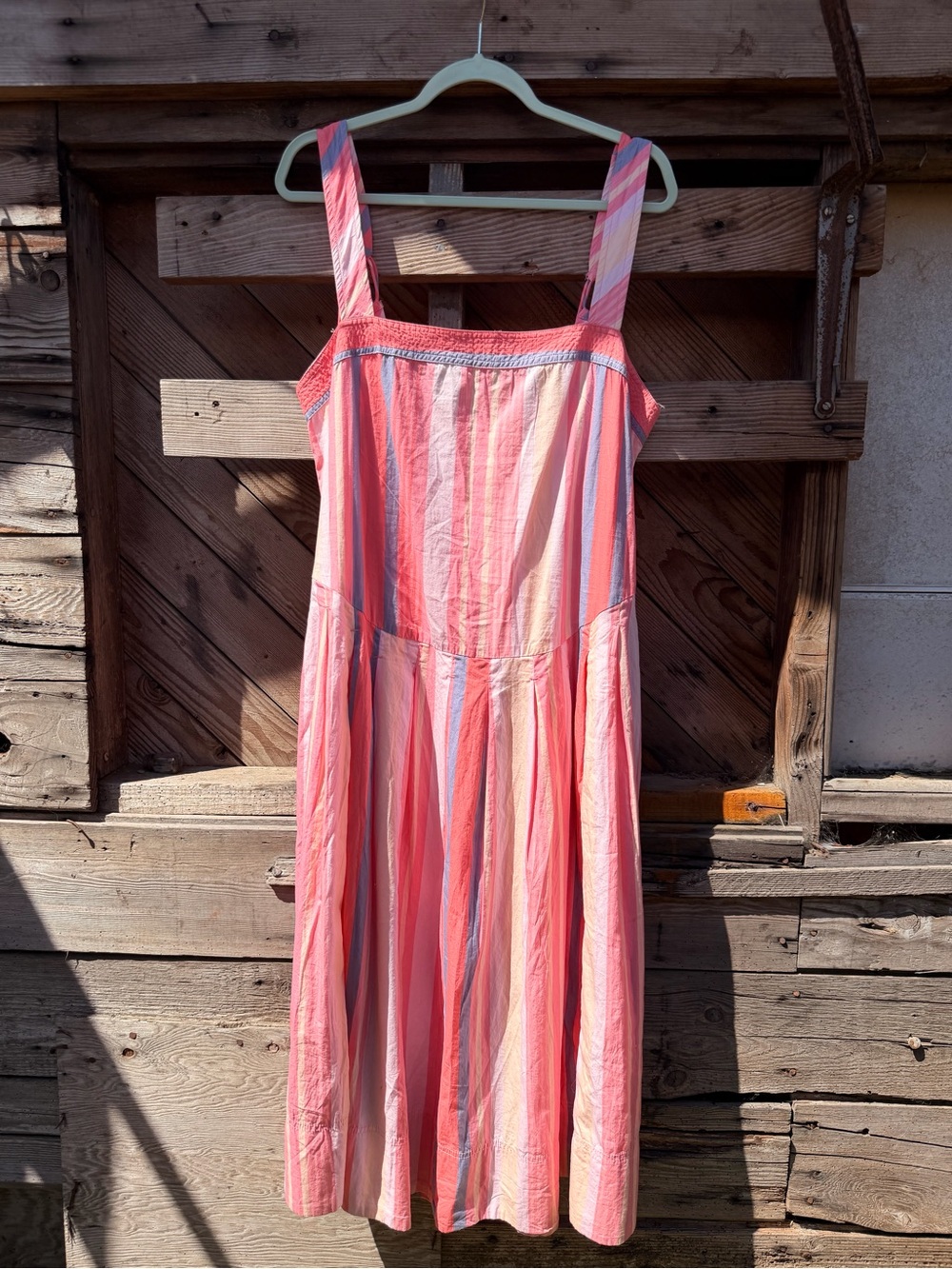 Free People Pink and Lavender Striped Summer Dress
